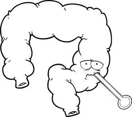 cartoon unhealthy colon