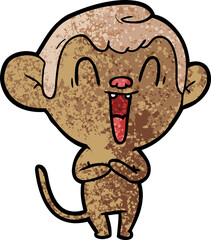 cartoon laughing monkey