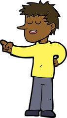 cartoon man pointing