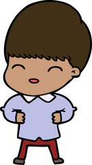 happy cartoon boy