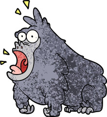 cartoon shouting gorilla