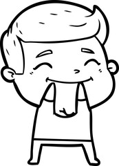 happy cartoon man