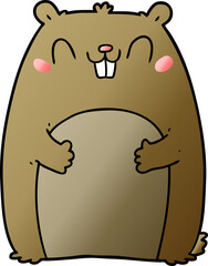 cartoon happy gopher