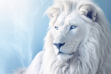 white lion head