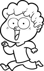 cartoon happy man
