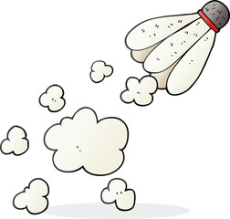freehand drawn cartoon badminton shuttlecock
