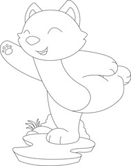 Cat Yoga Fitness Gymnastics Animal Vector Graphic Art Illustration