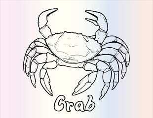 Crab Undersea Coloring Page For Kids