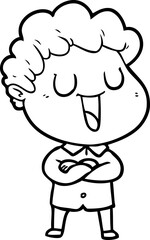 laughing cartoon man