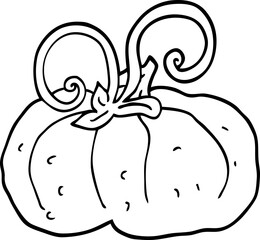 line drawing cartoon winter squash