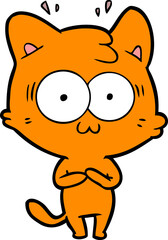 cartoon surprised cat