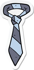 sticker of a cartoon striped tie