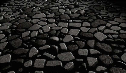 Seamless tiny sea black stone gravel texture background
