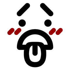 exhausted face icon