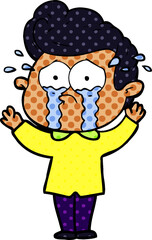 cartoon crying man