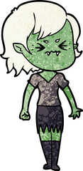 annoyed cartoon vampire girl