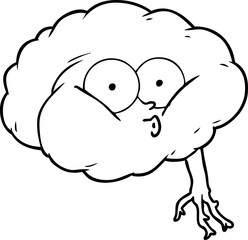 cartoon impressed brain