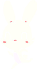 cute flat color style cartoon rabbit