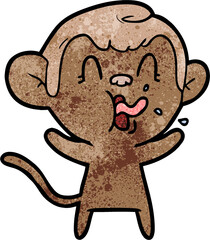 crazy cartoon monkey