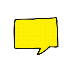 freehand drawn cartoon speech bubble
