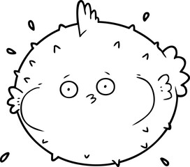 cartoon puffer fish © lineartestpilot
