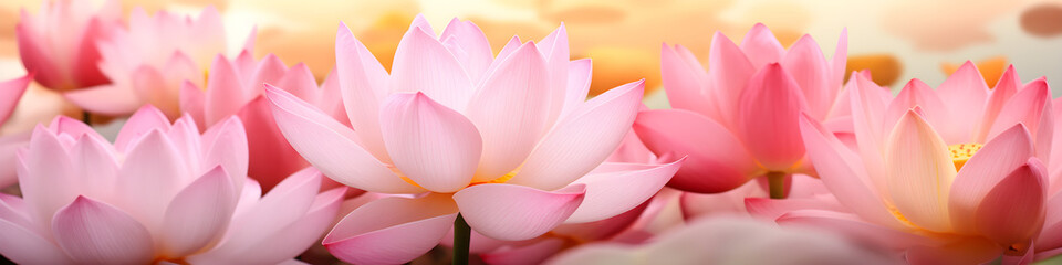lotus flowers background banner