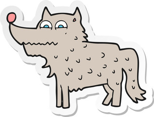 sticker of a cartoon dog