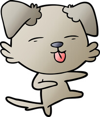 Obraz premium cartoon dog dancing