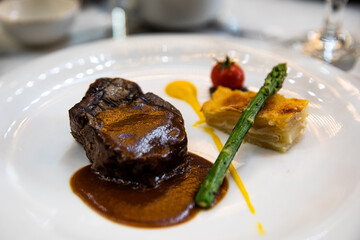 A lean, light, delicious and nutritious brown beef steak.