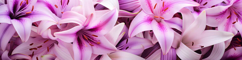 lily flowers background banner