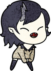 cartoon laughing vampire girl