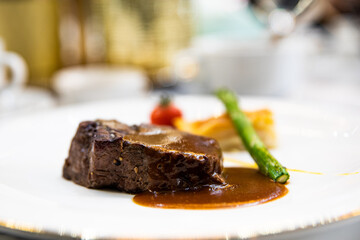 A lean, light, delicious and nutritious brown beef steak.