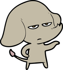 annoyed cartoon elephant