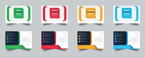 Modern Creative Corporate Post Card Template, Vector Template for Opening Invitation Editable, Professional Business Postcard Design, Event Card Design, Invitation Design, Direct Mail EDDM Template