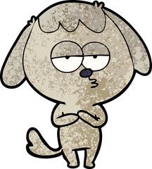 cartoon bored dog