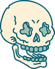 iconic tattoo style image of a skull