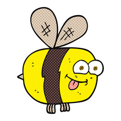 freehand drawn cartoon bee