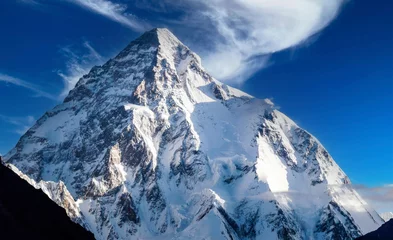 Deurstickers Gasherbrum K2 summit, the second highest mountain in the world