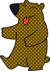 comic book style quirky cartoon bear
