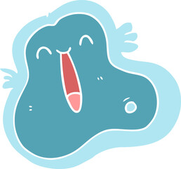 flat color style cartoon germ