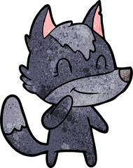 friendly cartoon wolf