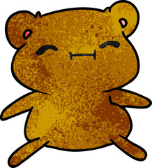 textured cartoon illustration kawaii cute teddy bear