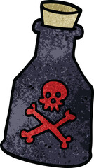cartoon doodle poison bottle