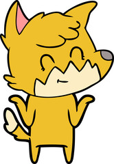 cartoon happy fox