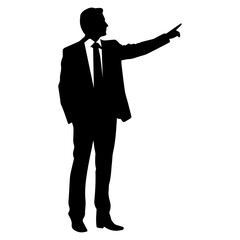 Business man Run Pose vector silhouette, a business man run for office time, fast run vector