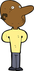 cartoon balding man
