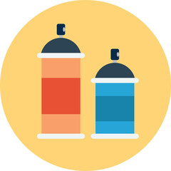 illustration of a spray can with a brush