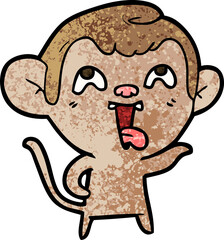 crazy cartoon monkey