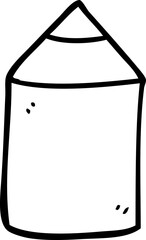 line drawing cartoon colored pencil