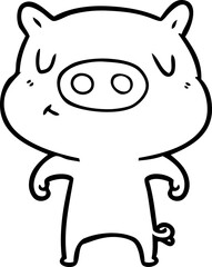 cartoon content pig
